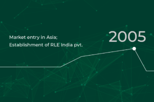 RLE timeline 2005: Market entry in Asia; RLE Inia pvt.