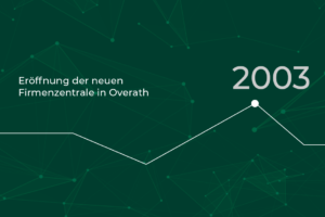RLE Zeitstrahl 2003: neue Firmenzentrale in Overath