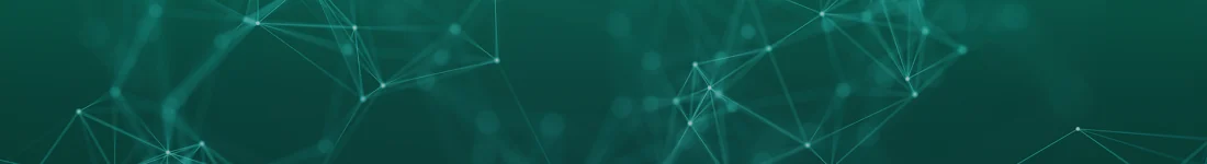Abstract network of interconnected lines and nodes on a green background.
